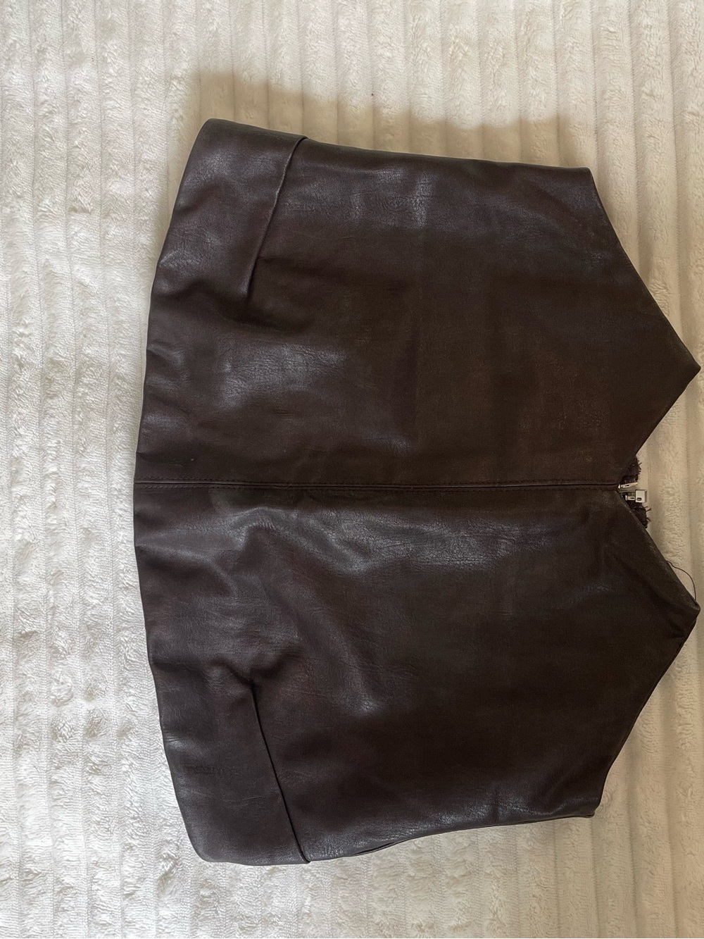 Brown Leather going out top